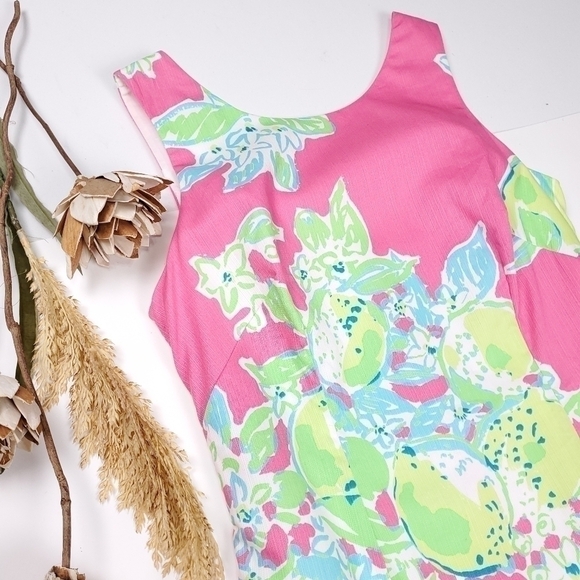 Lilly Pulitzer Pink Lime Dress Size 2 - Picture 16 of 16